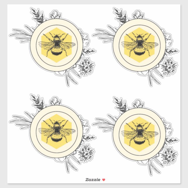Sticker Abeille (Feuille)