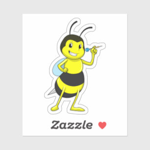 Sticker Abeille aux fléchettes avec tarte