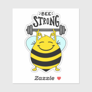 Sticker Abeille - n'abandonne jamais