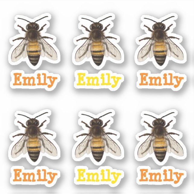 Sticker abeille personnalisée (Devant)