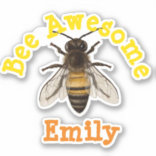 Sticker Abeille personnalisée géniale