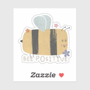 Sticker Abeille Positive - Jeu de mots sur les abeilles mi