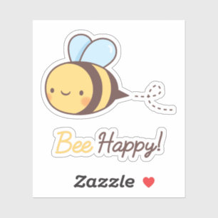 Sticker Abeille positive mignonne heureuse