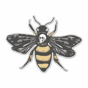 Sticker Abeille tueuse vintage
