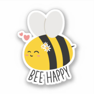 Sticker Abey Happy, Bee Inspirational Happy Motivational
