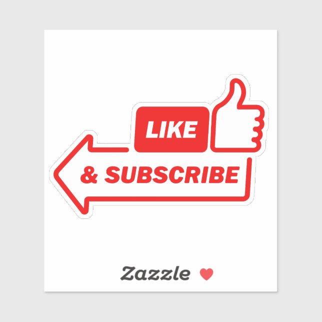 Sticker abonner à ma chaîne youtube (Feuille)