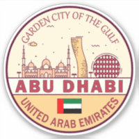 Abou Dhabi Émirats arabes unis Emblem Skyline