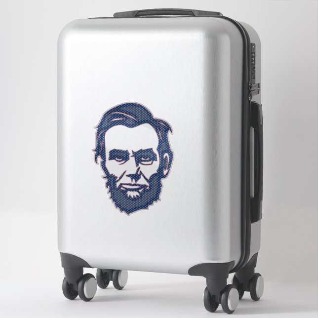 Sticker Abraham Lincoln Stars Portrait Président des États (Sur valise)