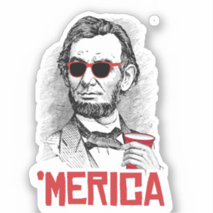 Sticker Abraham Lincoln'Parti Américain