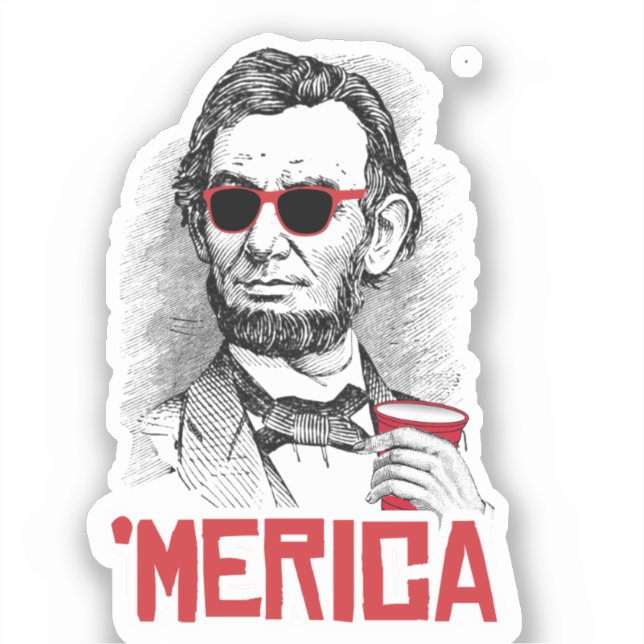 Sticker Abraham Lincoln'Parti Américain (Recto)