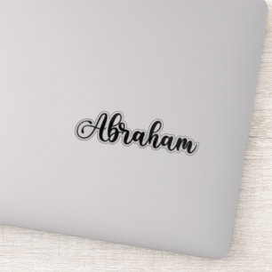Sticker Abraham Nom - Calligraphie manuscrite