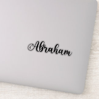 Sticker Abraham Nom - Calligraphie manuscrite