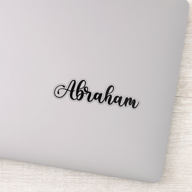 Sticker Abraham Nom - Calligraphie manuscrite (Détail)