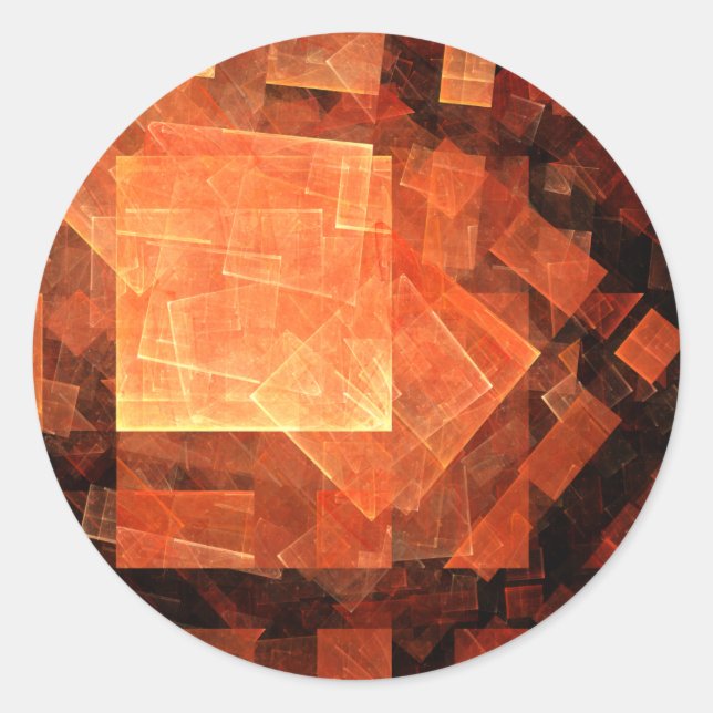 Sticker Abstrait Arrondi Lumière (Devant)