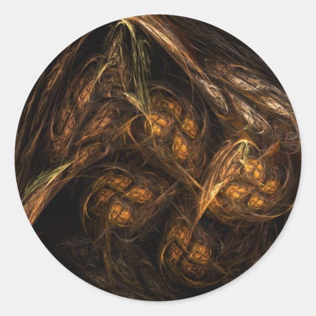 Sticker Abstrait Art de Mère Terre (Devant)