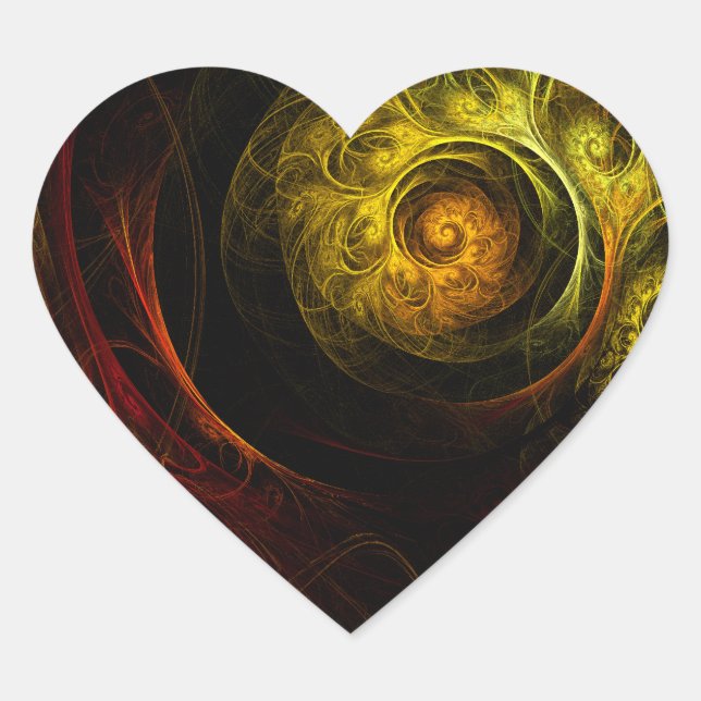 Sticker Abstrait d'art floral Sunrise (Devant)