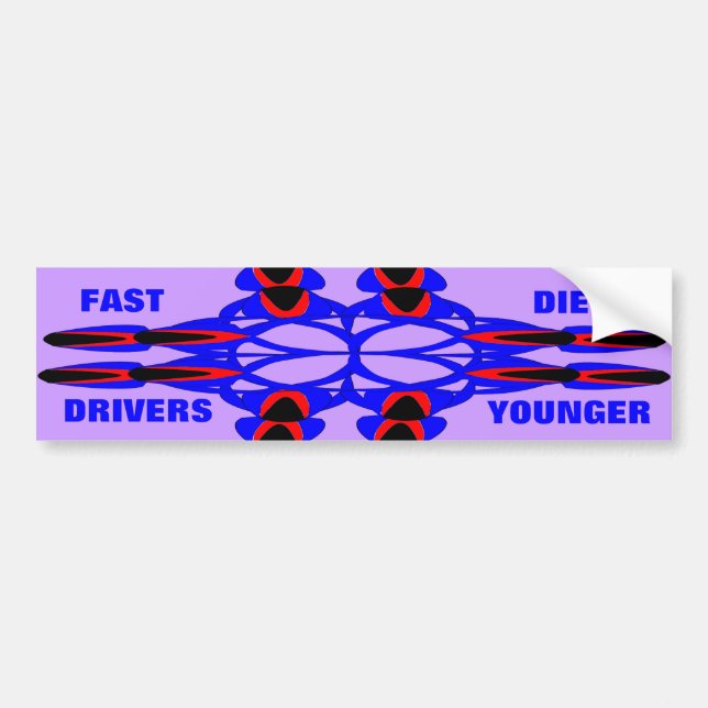 Sticker Abstrait de pare-chocs Floral Cross Blue (Devant)