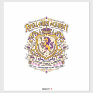 Sticker Académie de la Corne Royale de Licorne Stylish Des