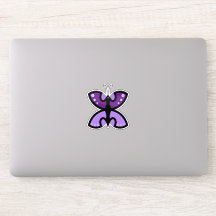 Accent graphique papillon violet moderne mignon