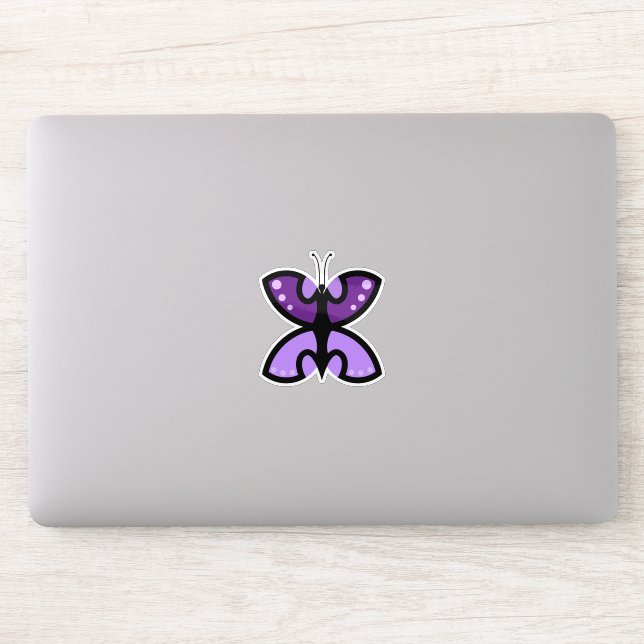Sticker Accent graphique papillon violet moderne mignon (Ordinateur)