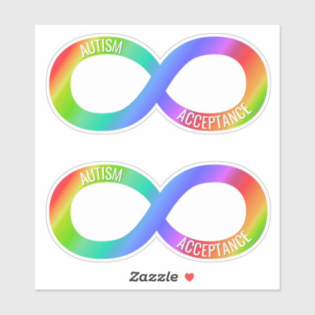 Sticker Acceptation de l'autisme Neurodiversity Vinyl Stic (Feuille)