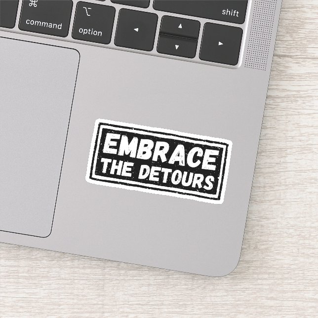 Sticker Acceptez La Citation Inspirationnelle Detours (Détail)