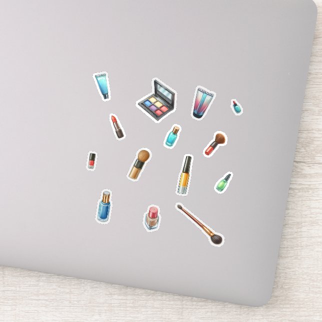 Sticker Accessoires cosmétiques de maquillage de beauté (Détail)