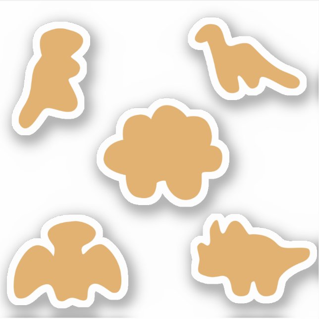 Sticker Accro aux nuggets de dinosaure (Devant)