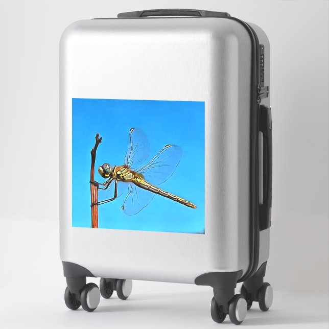 Sticker Accrochez-Vous Là Dragonfly Artistique (Sur valise)