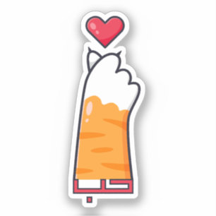 Sticker Accueil b Amour En Arabe Cute Cat Main