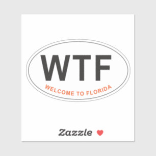 Sticker Accueil drôle de WTF vers la Floride