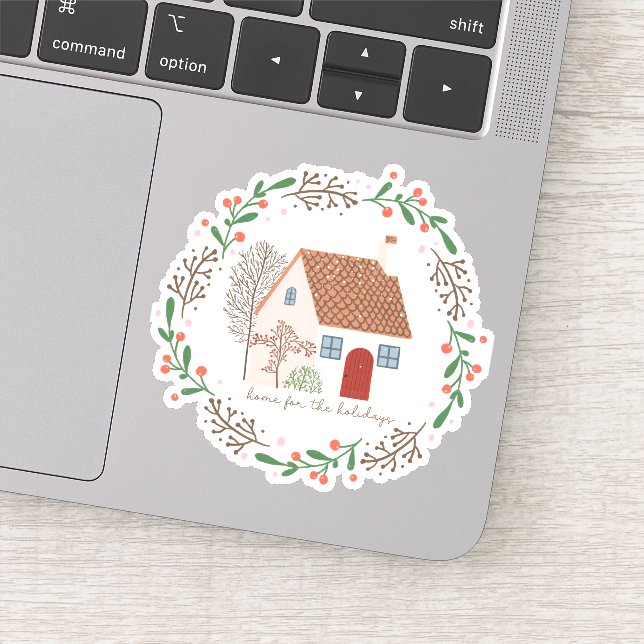 Sticker Accueil pour les fêtes Noël Vinyl (Détail)