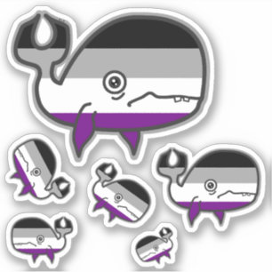 Sticker Ace Anxieux mais Fiers Baleine feuille