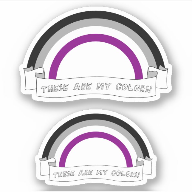 Sticker Ace Pride - Voici mes couleurs (Devant)