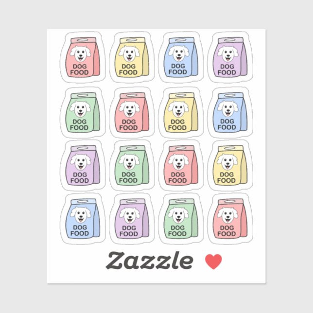 Sticker Acheter de la nourriture pour chien Rappel de nour (Feuille)