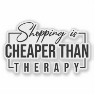 Sticker Acheter est moins cher Merci