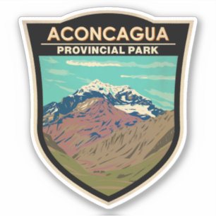 Sticker Aconcagua Provincial Park Argentina Voyage Vintage