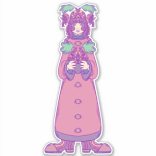 Sticker Acorn Girl