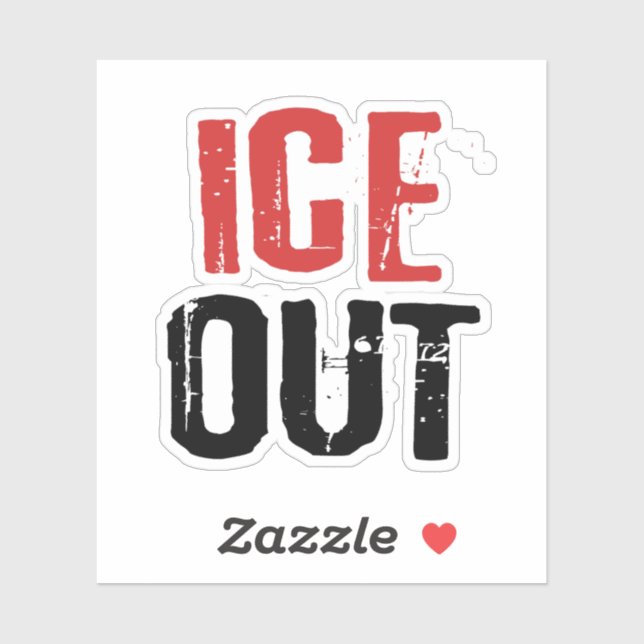 Sticker Activisme politique anti-ICE de protestation (Feuille)