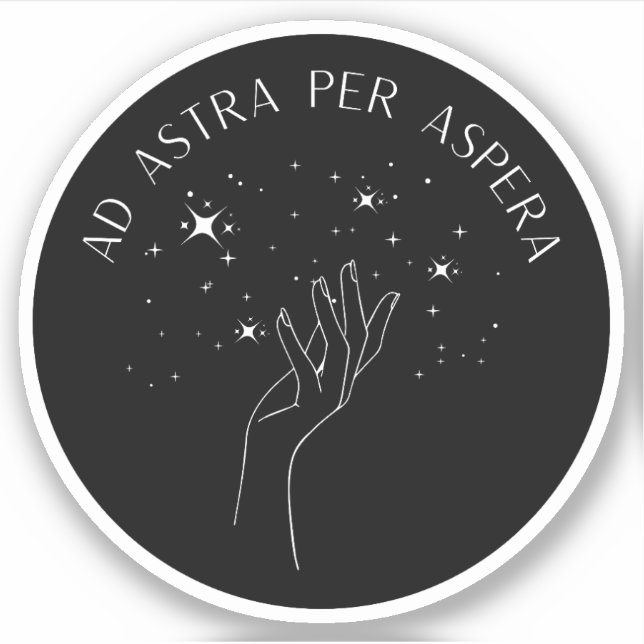 Sticker Ad Astra Per Aspera | Citation de l'Amérique latin (Devant)