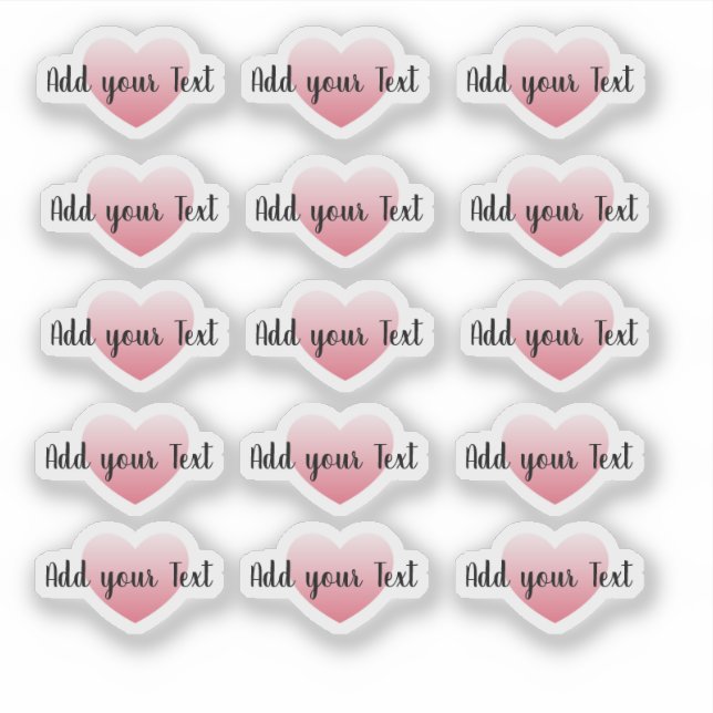 Sticker Add your text Heart Message (Devant)