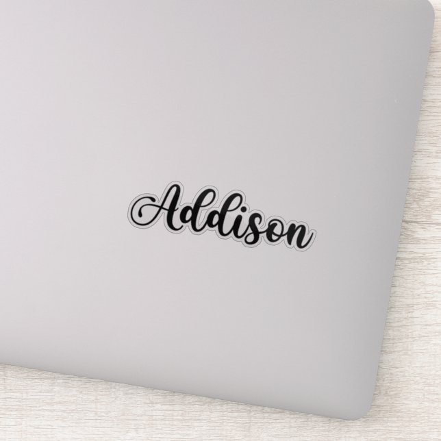 Sticker Addison Nom - Calligraphie manuscrite (Détail)