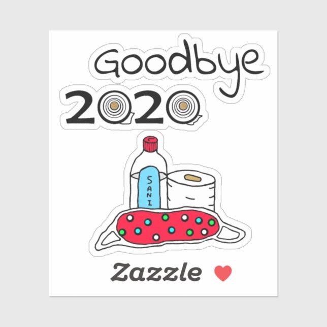 Sticker Adieu 2020 Nouvel An Scrapbooking ou création de c (Feuille)