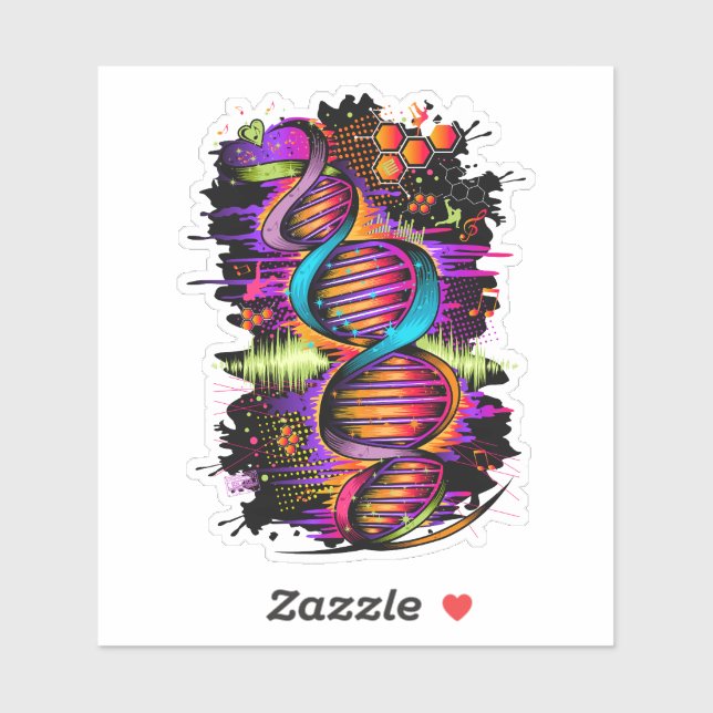 Sticker ADN de musique (Feuille)