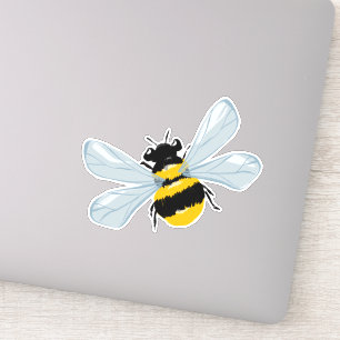 Sticker Adorable abeille peinte Illustration