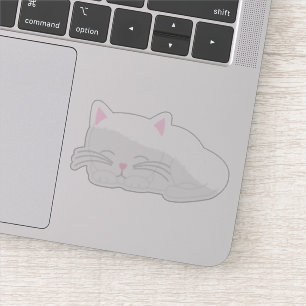 Sticker Adorable chat Kitty Blanc