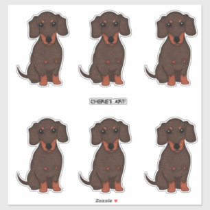 Sticker Adorable Chiens Dachshund Style Felt