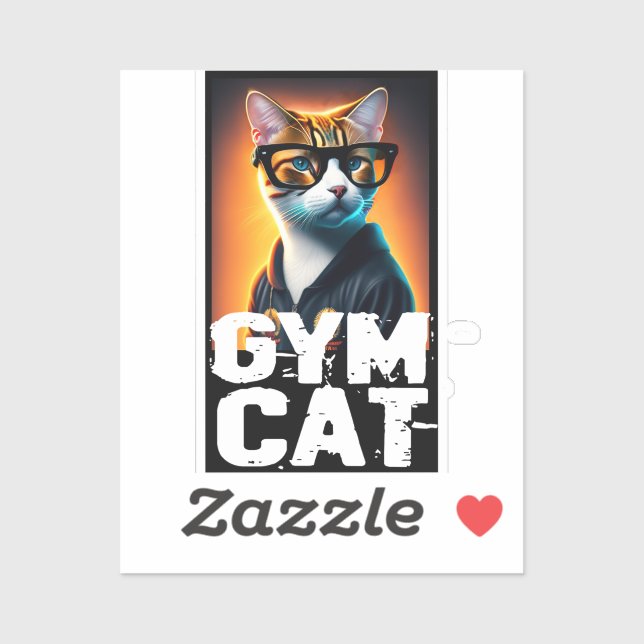 Sticker Adorable Cute Chat en Tracksuit (Feuille)
