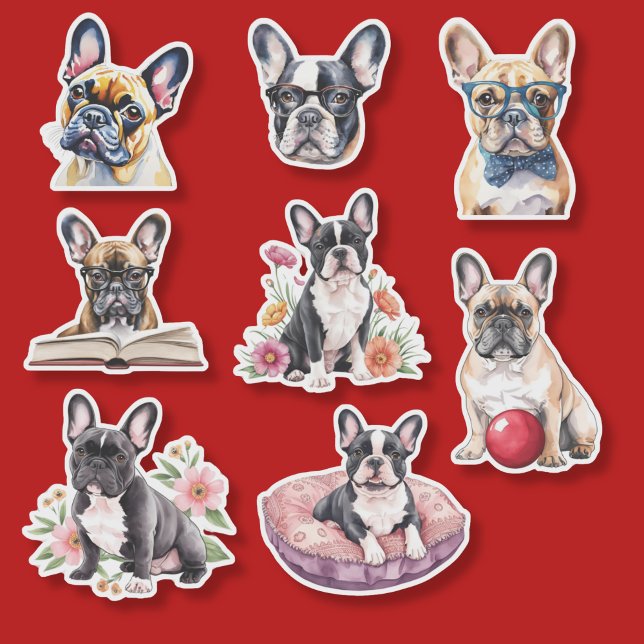 Sticker Adorable French Bulldog Collection  (Créateur téléchargé)