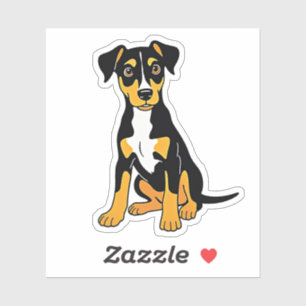 Sticker Adorable Manchester Terrier, Charme Cubiste, Petit